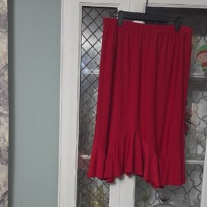 Elegant Red Women's Skirt